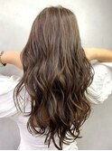 ブラウンアッシュ_ピンクベージュボブルフ_ba307622