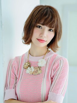 ラックスビールーチェ 沖縄那覇イオンモール店(LUXBE LUCE) 外ハネウェービーボブ