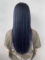 トータルビューティーハウス フラップ ミチ 野田店(total beauty house flap MICHI) 【flapMICHI藤森あい子】ブリーチありのブルーブラック