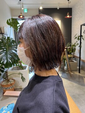 ヘア サロン ルート 幕張(Hair Salon ROUTE) 《大人可愛い》切りっぱなし外ハネボブ　【ROUTE幕張店】