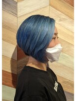 ヘアートゥリース(hair trees)&nbsp;ブルー☆前下がりアシメ