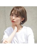柔らかいカジュアルショートボブ