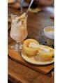 ビューティーサロン タカ(TAKA) (カフェひより)の桃のパフェです。美味しいのでオススメです☆