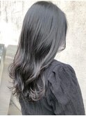 黒髪　暗髪　透明感　グレージュカラー　
