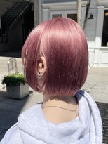 ハイブ 金沢(Hive)&nbsp;ピンク桃色ぷつっとカットグラボブタッセルボブペールピンク20代