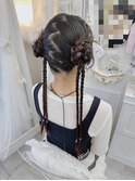 チャイナ風お団子ヘア