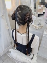チャイナ風お団子ヘア
