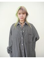 ペレ 渋谷(PELE)&nbsp;デザインカラー/レイヤーカット/ウェットヘア/オリーブベージュ