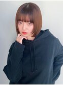 シャギーレイヤー/小顔/ボブ/ベージュカラー/前髪/イメチェン