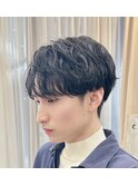 ツーブロック束感モテる髪型シークレットパーマ韓国マッシュ