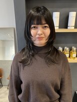 ラミエバイメルト 下北沢(lamie by melt)&nbsp;ウルフレイヤー顔まわりレイヤーブルーブラック