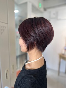 ソイクフ 四条大宮店(SOY-KUFU) 20代30代40代◎くびれヘアショートアプリコットオレンジブラウン