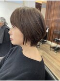 白髪ぼかし/イメチェンヘアスタイル/前髪カタログ/ショートボブ