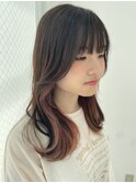インナーカラーｘイヤリングカラーｘフェイスフレーミング
