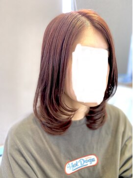 ハーティーモトヤワタ(hearty MOTOYAWATA) ツヤ感たっぷりまとまるレイヤー×派手にならない暖色color