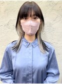 ホワイトベージュ/インナーカラー/ケアブリーチ/ホワイトカラー