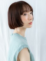 カバーヘア ブリス 志木南口駅前店(COVER HAIR bliss)&nbsp;ココアブラウン切りっぱなしショートボブ//志木20代30代40代