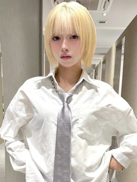 ヴィヴィー 福岡天神店(VIVIE) 韓国風ハッシュボブ！収まるブリーチ縮毛矯正