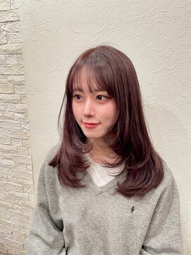 ボアップ 松山店(boappu) #ピンクブラウン#顔周りレイヤー