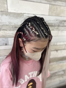 ビューティーサロンワタナベ 本店 ダンスヘアセットコーンロウ