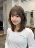 透明感カラーとミディアムレイヤーで小顔ヘア