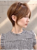 【福島】アースカラー耳かけくびれヘアショートボブ新宿