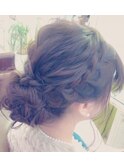 ☆サイド編みこみまとめスタイル