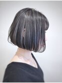 大人かわいい小顔ボブ♪グレージュ バレイヤージュカラー