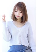 ローライトココアブラウン大人かわいいゆるふわシアーカラーロブ
