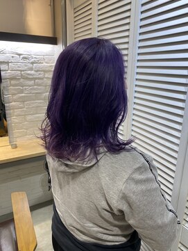 エイト 沖縄豊崎店(EIGHT toyosaki) 【EIGHT 豊崎】お客様スタイル　パープルネイビー