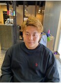 アップバング×ツイストスパイラルパーマ