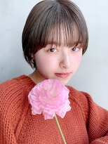 アイティーバイアルバム 藤沢店(IT by ALBUM) シンプルショート_カーキグレージュフェザーバング_8374