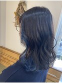 【インナーカラー*】深みネイビー×ブルーブラック