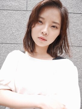 シュシュ(shushu) ミディアム内巻きボブ/ノンジアミンカラー【有海一生】髪質改善