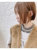[CAMON. ]#チェリーブラウン#ミニボブ#切りっぱなしボブ