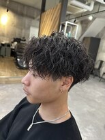 ビカムメンズヘアー 栄店(become men's hair)&nbsp;【2wayツイストスパイラルパーマセンターパート】名古屋栄メンズ