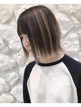 モアナバイヘッドライト 浦添店(Moana by HEADLIGHT) Moana【浦添】#外はねボブ#ハイライト#ベージュカラー