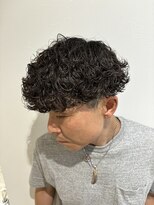 グラフ 立川(Graph.)&nbsp;波巻きスパイラルマッシュパーマツーブロックメンズ