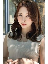 モアナ バイ ラナ 甚目寺店(MoanA BY LANA)&nbsp;韓国風/透明感カラー/オリーブベージュ/ぱっつん前髪/小顔カット