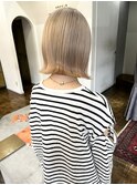 透明感抜群♪ダブルカラーブリーチミルクティーベージュ