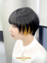 アンバランスオオサカ(UNBALANCE OSAKA)&nbsp;★イエロー/インナーカラー/小顔レイヤー/ショート【JUNYA】