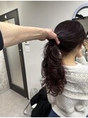 【しっかり形状記憶パーマ】ポニーテールが可愛く見えるパーマ