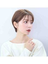 アボヘアー(Abo hair)&nbsp;20代30代大人かわいいツヤ感ひし形ベージュショート