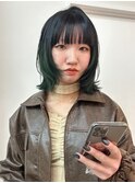 ウルフレイヤー 外ハネボブ グラデーション ミニウルフ 20代