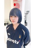 10代20代ブリーチハイトーンアッシュブルー