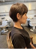 大人綺麗な小顔襟足スッキリショートボブ　30代40代50代