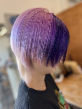 オルガノヘアーギャラリー(OLGANO HAIR GALLERY) 前下がりウルフデザインカラーリング