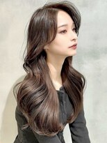 ロンド ロワール 門前仲町(Lond Loire)&nbsp;暗めカラーグランマッシュデザインカラーフェイスフレーミング