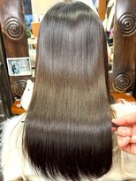 ハーシーバイアポロ 相模大野(HERSHE by apollo) x髪質改善/ホワイトグレージュ/レイヤーカット/チェリーブラウン