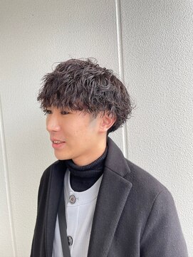 ヘアサロン ガリカ 表参道(hair salon Gallica) <翁長孝輔>メンズツーブロックマッシュパーマ黒髪短髪